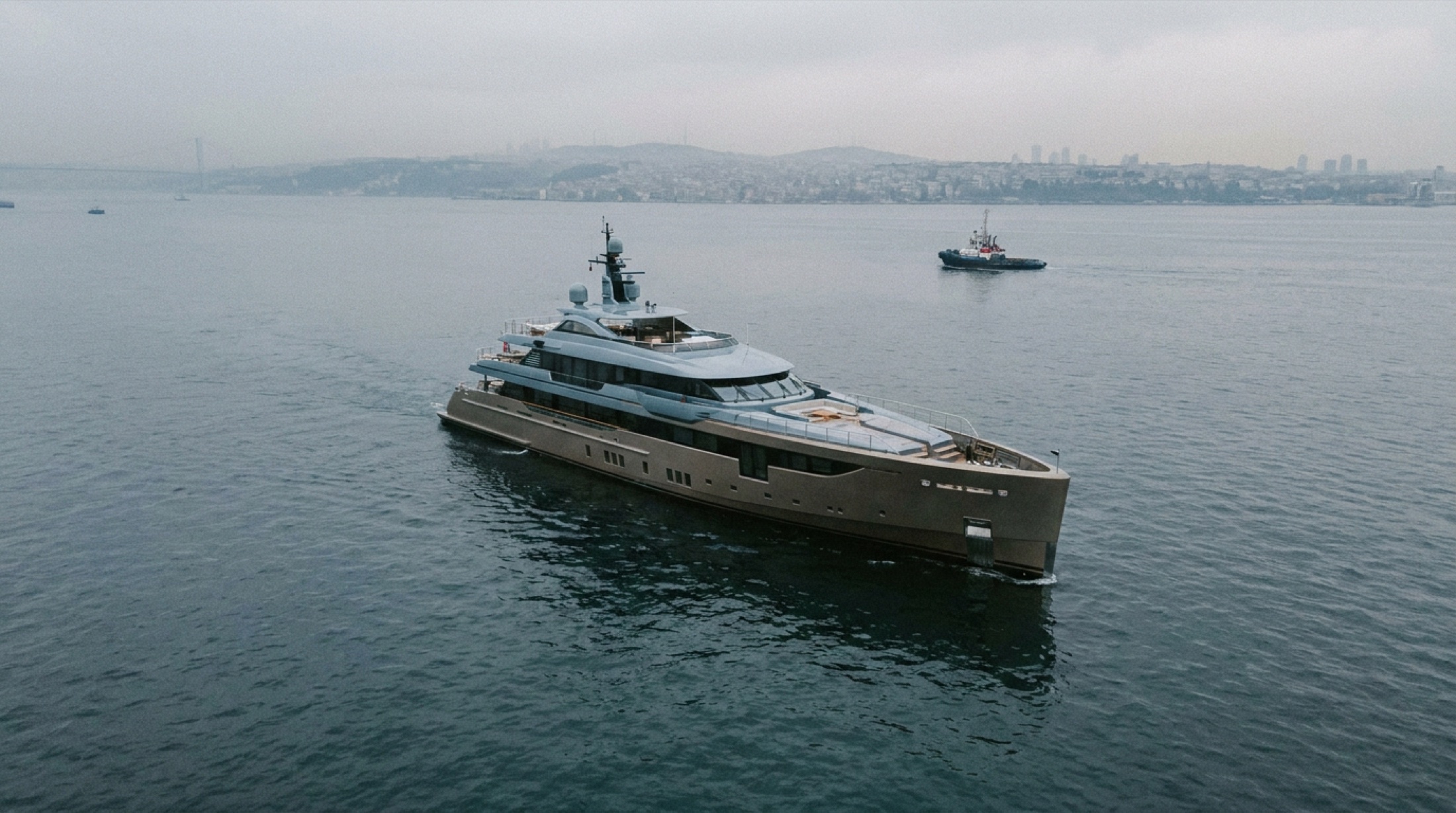 Bilgin 282 süperyatı Marmara'da deniz denemelerinde, 86 metrelik çelik gövde ve Unique Yacht Design imzalı profil