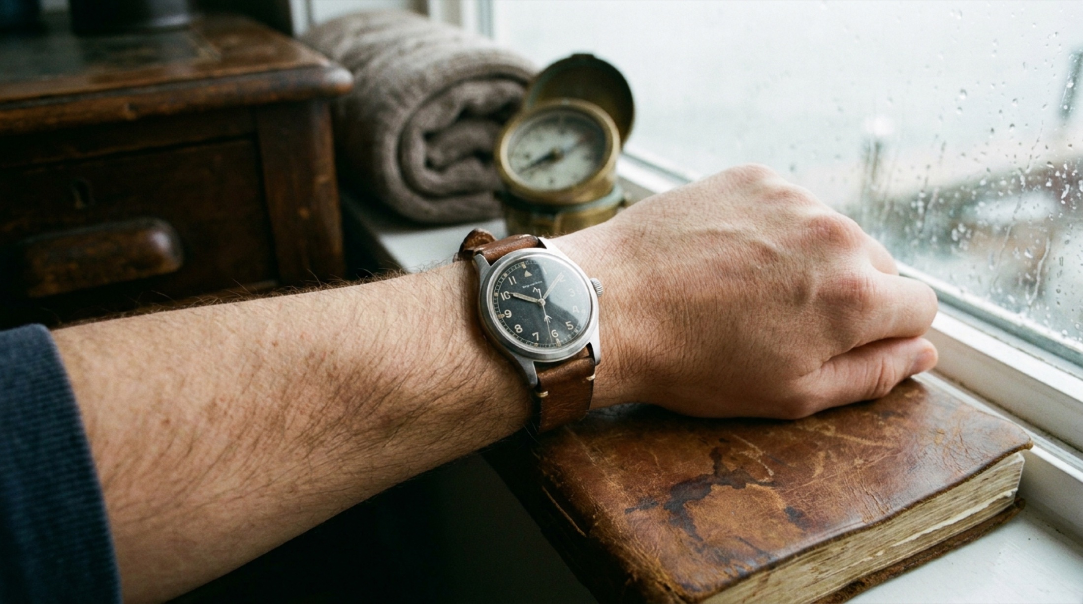 Blancpain Fifty Fathoms 1953 referansı, siyah kadran ve tek yönlü döner bezel, su altı ışığı