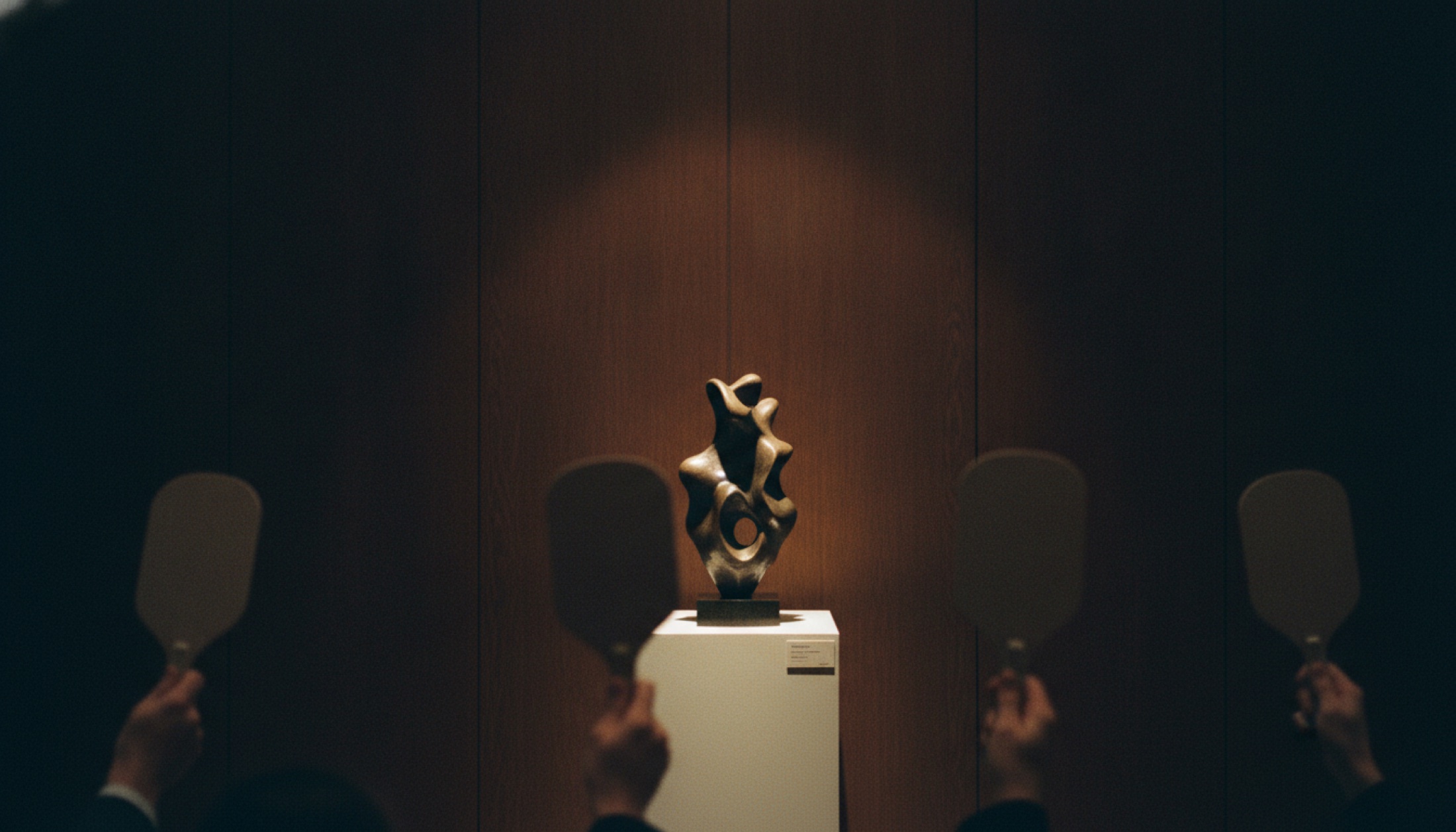 Christie's müzayede salonunda bronz heykel — Brancusi Danaïde satışı