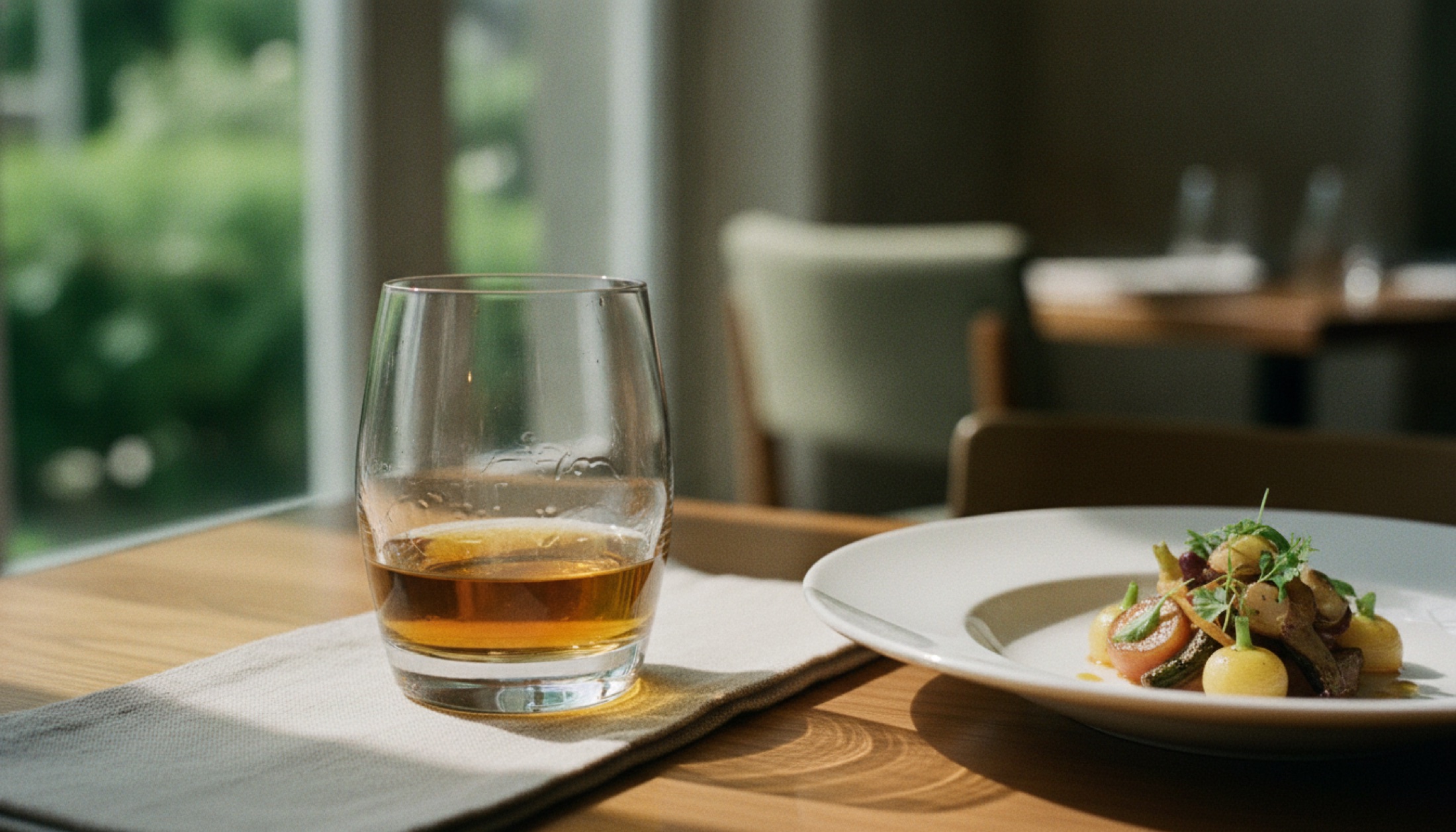 Enclos restoranında mevsimsel malzemeyle hazırlanmış fine dining tabağı, Stone Edge Farm atmosferi