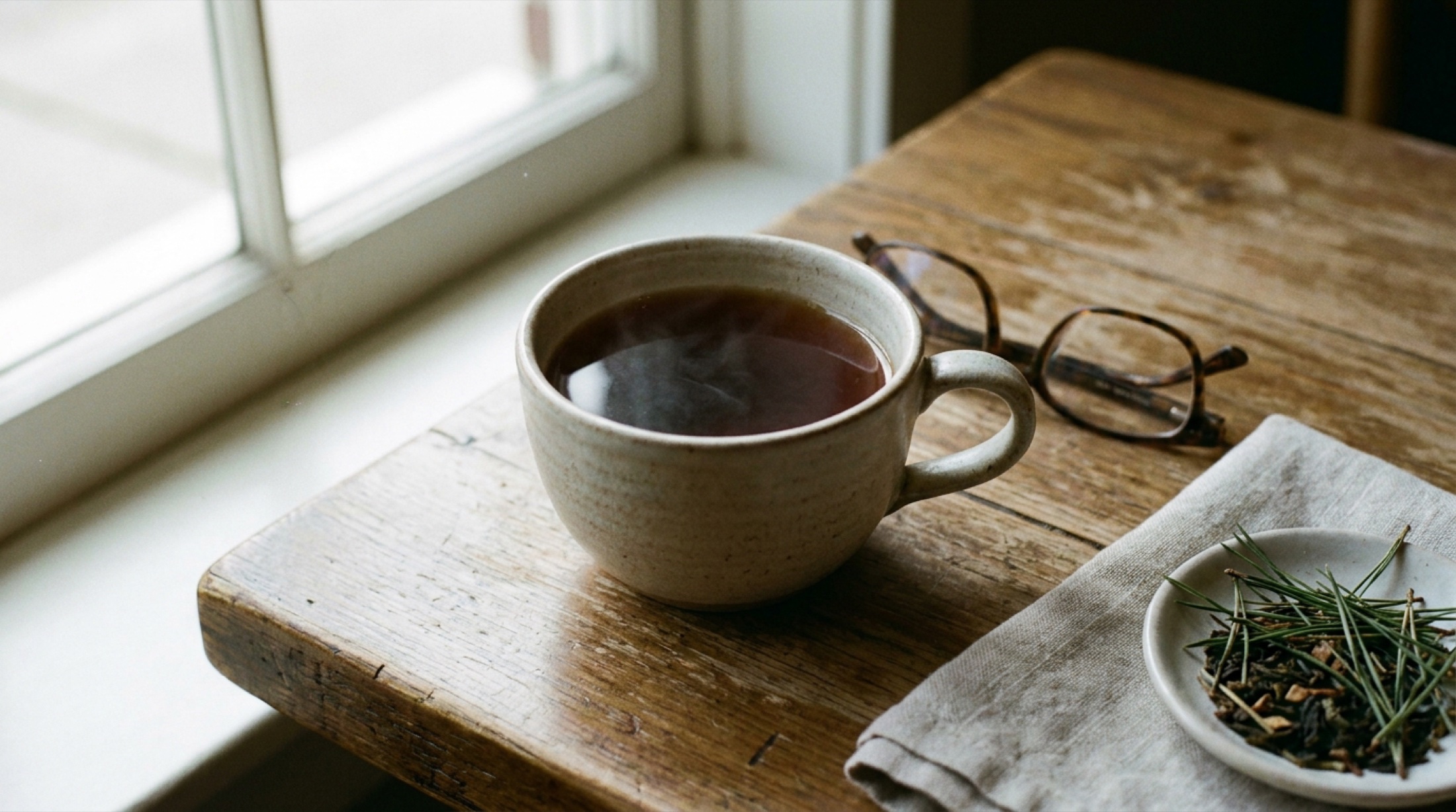 Çin Fujian eyaletinde çam odunu üzerinde kurutulan lapsang souchong çay yaprakları