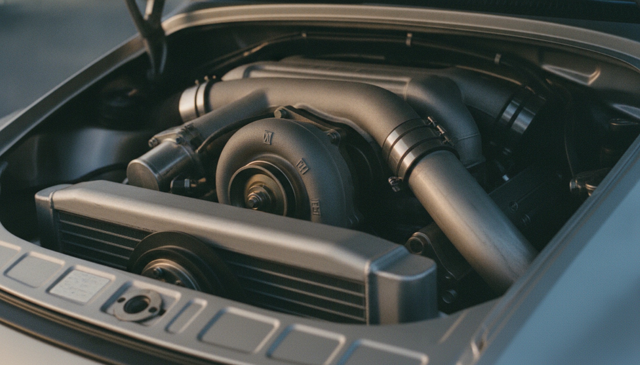 Porsche 911 GTS T-Hybrid flat-six motor detayı