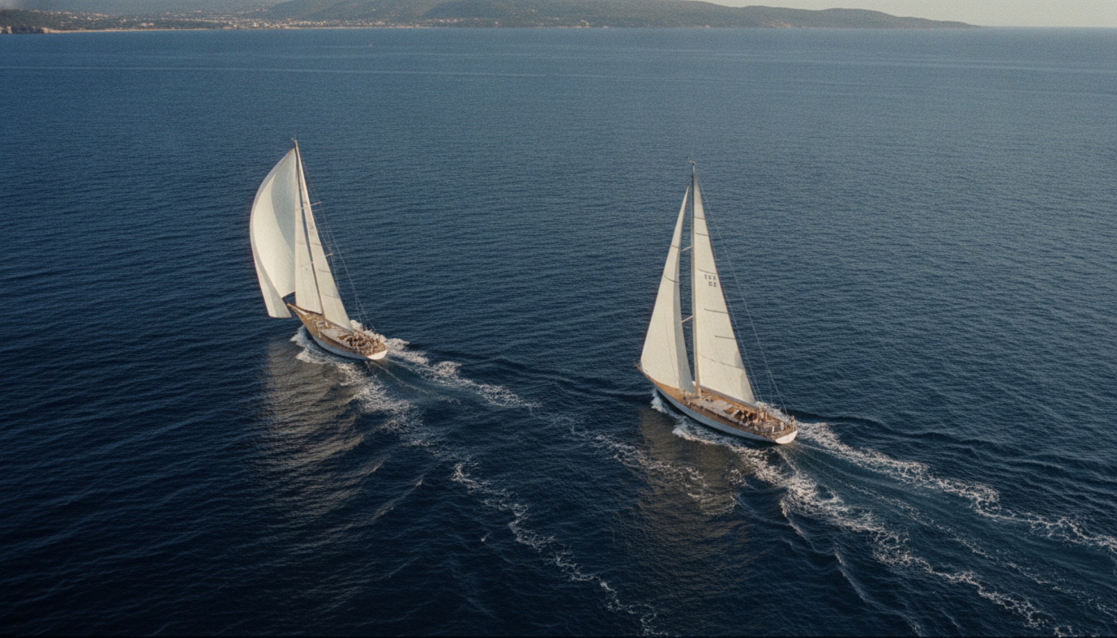Mallorca açıklarında yarışan iki J-Class yelkenlisi, Superyacht Cup Palma 2026